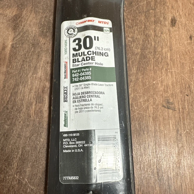 MTD 942-04385 Mulching Mower Blade Replaces 742-04385, Star Center Hole