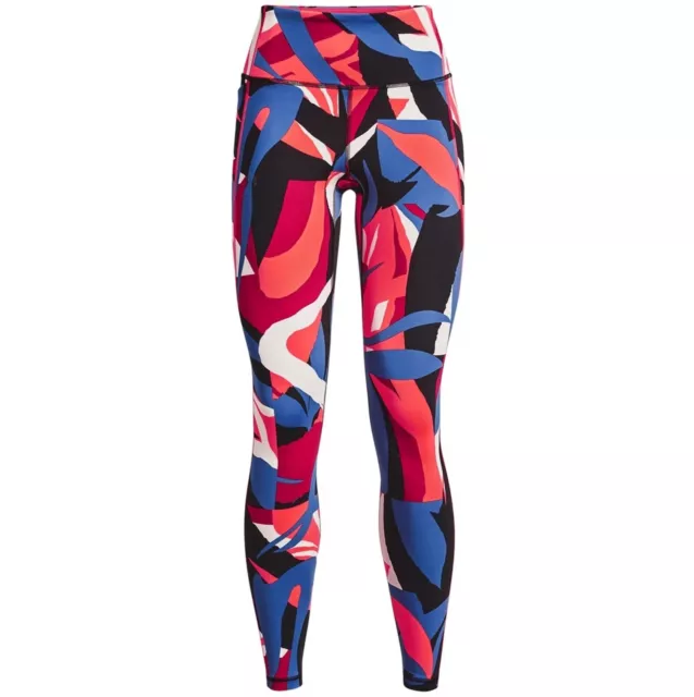 Under Armour Women's RUSH Full Length Leggings - NEW - XL - Printed Red/Blue