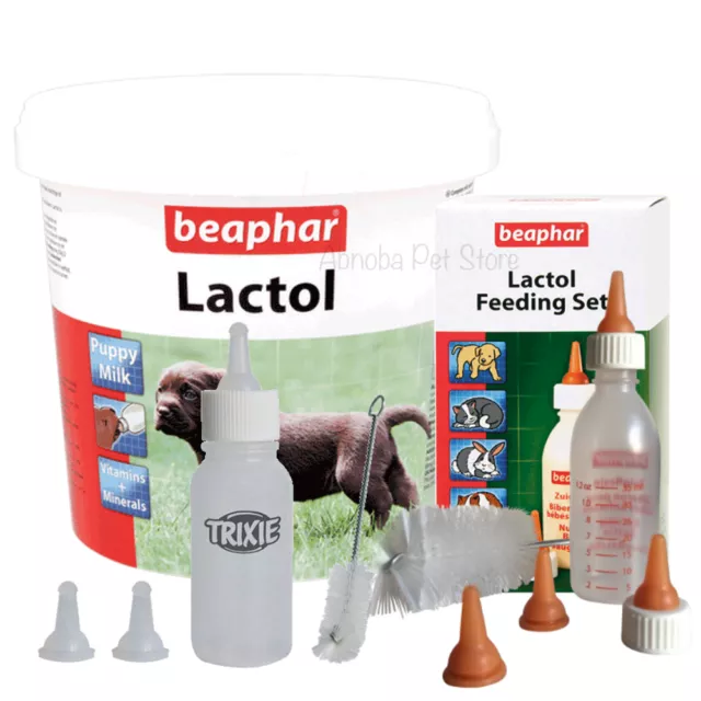 Lactol Puppy Milk 500g Choose Trixie or Beaphar Feeding Bottle Set Whelping Kits