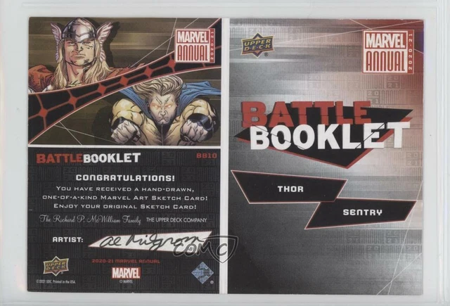 2020-21 Upper Deck Marvel Annual 1/1 Al Milgrom #BB10.1 Auto Sketch 0n8 2
