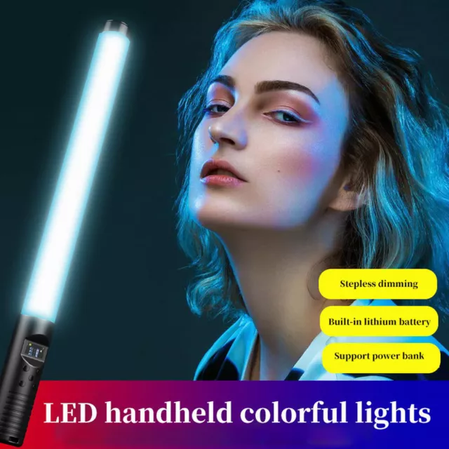 RGB LED Light Wand Handheld Fill Light Photography Light Stick Bar with Remote