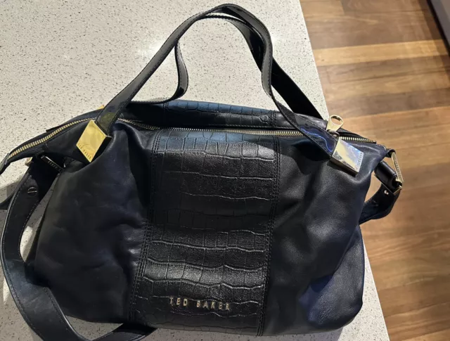 NWT $145 TED BAKER Gianara Forager Puffer Nylon Drawstring Tote Bag Black  Multi