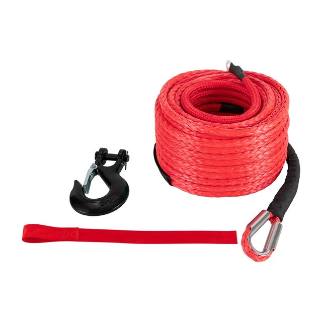 1/2'' X 92ft Synthetic Winch Rope, 31,500 Lbs Winch Rope Cable Kit, Winch Lin
