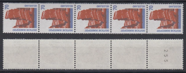 Bund 1469 u RM 5er Streifen SWK 70 Pf ungerade Nr. postfrisch gelbe Gummierung