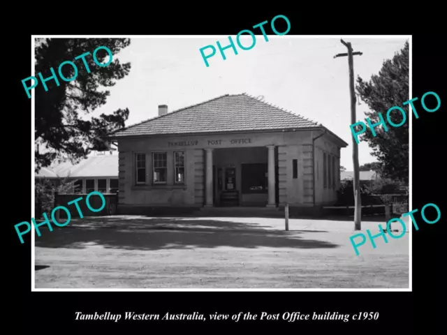 OLD LARGE HISTORIC PHOTO OF TAMBELLUP WESTERN AUSTRALIA THE POST OFFICE c1950