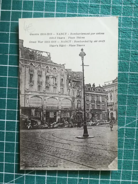 vc233 CPA WW1 ruins - Nancy - place Thiers Hotel Thiers