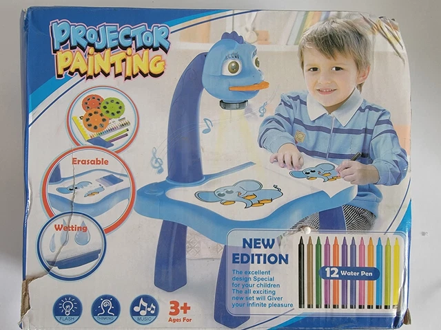 Children Led Projector Art Drawing Table Toys Kids Painting Board Desk Arts Craf