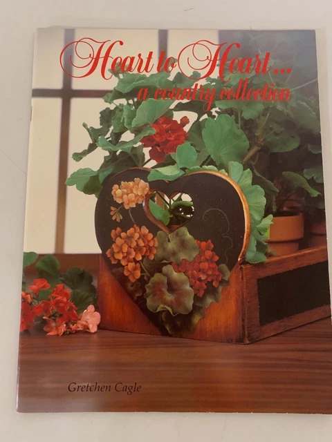 Pintura decorativa Gretchen Cagle 1983 colección Heart to Heart a Country