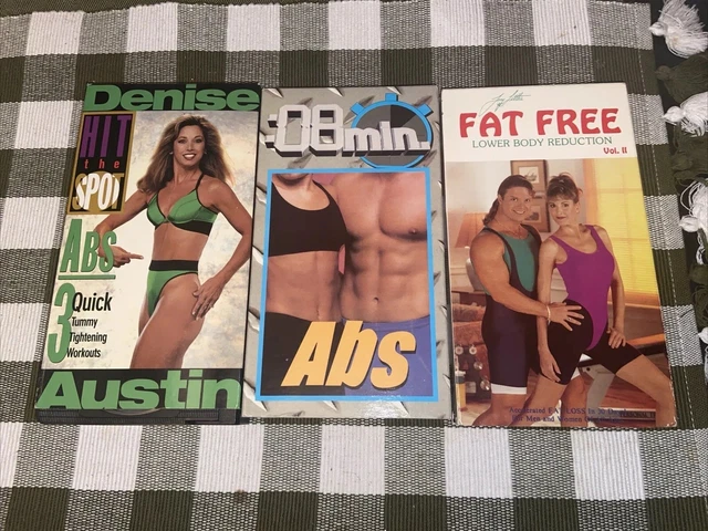 Denise Austin Hit the Spot Abs VHS (1995) 3 Workouts New Sealed