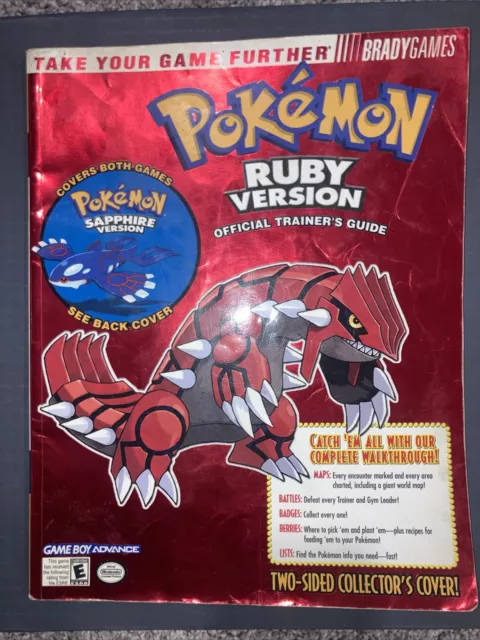 Guía Oficial de Estrategia para Entrenador de Pokémon Rubí y Zafiro Game Boy Advance