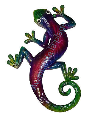 pelouse jardin statue de lézard à suspendre clôture SDFLKAE Salamandre Sculpture Gecko en métal pour décoration murale de jardin véranda maison patio 