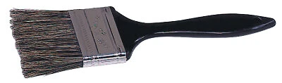 Chip & Oil Brushes, 1" Wide, 1 3/4 in Trim, Grey China, Plastic Handle Weiler
