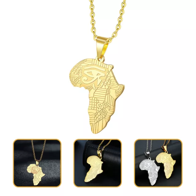 Halskette Mit Afrikanischer Karte Halsketten Für Männer Kettenhalskette Schmuck
