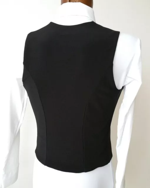 Traditional Mens Waistcoat With Stretchy Elasticated Back - Black 2