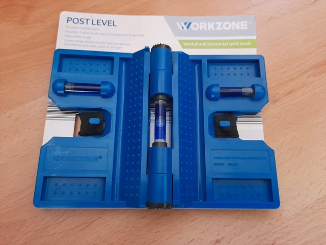 WORKZONE POST LEVEL Vertical and Horizontal Spirit Levels New Unopened ...