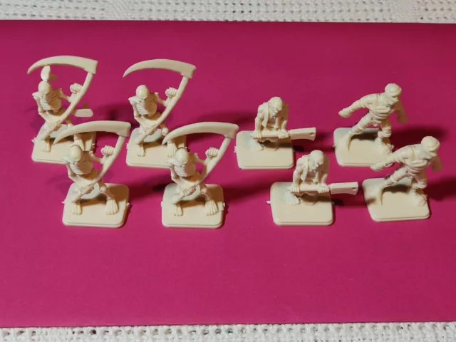 Heroquest Full Undead Set Of 8 Figures 2 Zombie 4 Skeleton 2 Mummy MB Games 1989