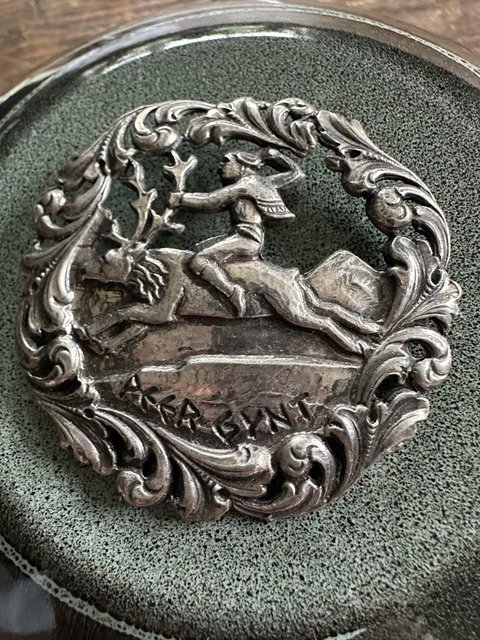 Broche Vintage Años 80 de Peltre Firmado ferraggioli Rep Un Ballena