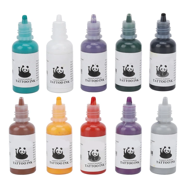 Set pigmenti inchiostro colore tatuaggio inchiostri tatuaggio professionali 10 brillanti vibranti GF0