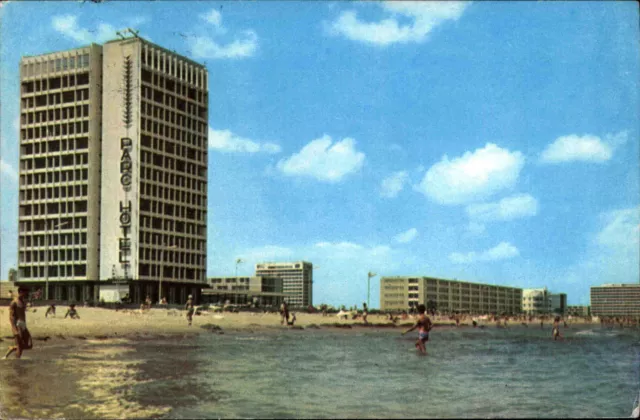 Mamaia Rumänien AK gut frankiert ~1960/70 gelaufen Hotelul Parc Park Hotel Meer