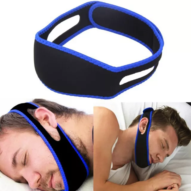 Anti Sleep Stop Snoring Chin Strap Apnea Belt Device Nose Clip Solutions Jaw Aid