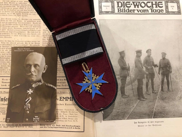 GERMAN WWI FR 938 Pour le Merite Cased WWI Blue Max General Julius Riemann