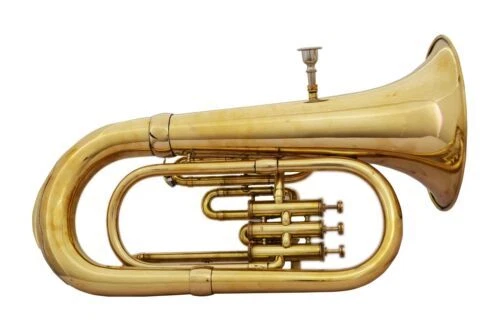 BRAND NEW BRASS FINISH! Bb FLAT 3 VALVE EUPHONIUM WITH FREE HARD CASE+MOUTHPIECE