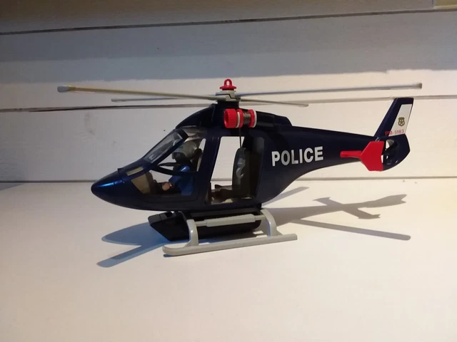 Playmobil 3324 Hélicoptère De Police – Vintage Année 2001, Occasion