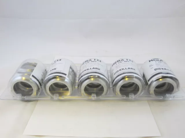 Lot Of 5 Killark  Armored Cable Connectors Appleton Cmp Mcra125 Tmc125 Tmc125A