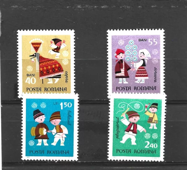 Romania 1969 New Year Children Celebrations Set of 4 MNH