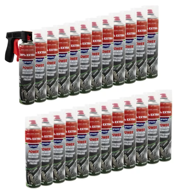 Presto Power 24x 600 ml Bremsenreiniger Spray Teilereiniger mit Pistolengriff