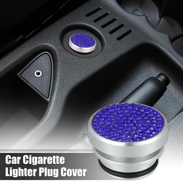 Bling Cigarette Lighter Cover Cap 12 Volt Universal for Car Boat RV Dark Blue