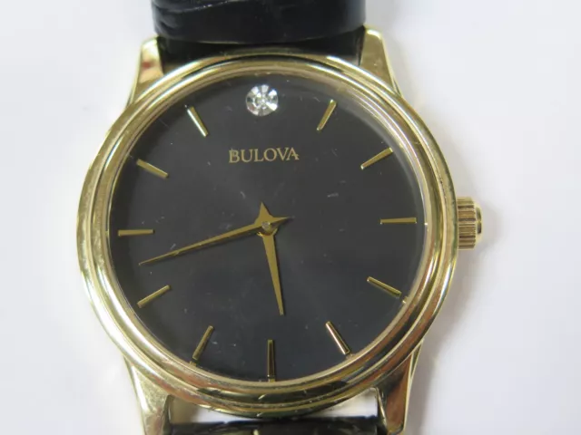 Bulova Mens Diamond Corporate Classic Watch 97F55 Needs a battery