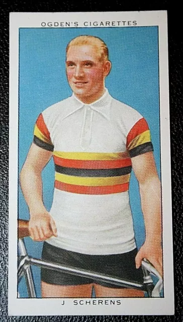 JEF SCHERENS  World Track Cycling Champion  Vintage 1930's Card    NP