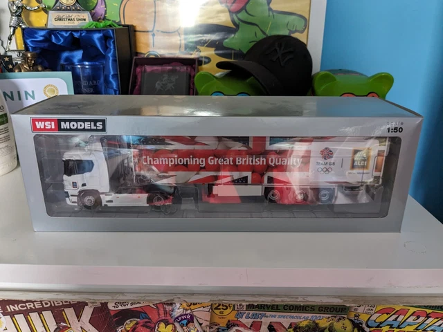 Camion Scania LBS 140 Bâché NACORAL Espagne - Échelle 1/50 - Réf 203 - Occasion Boîte
