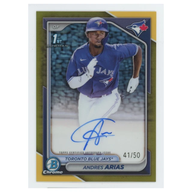 ANDRES ARIAS 2024 Bowman Chrome Fuchsia Shimmer Refractor Rc