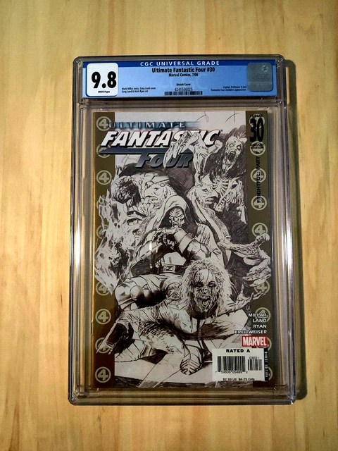 Ultimate Fantastic Four #30 (2006) - Cgc 9.8 Nm/Mt - 1:30 Sketch Cover Variant