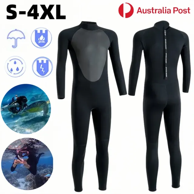 3/5MM Wetsuit Full Bodysuit Diving Swimming Surfing Snorkeling Warm Men Women AU