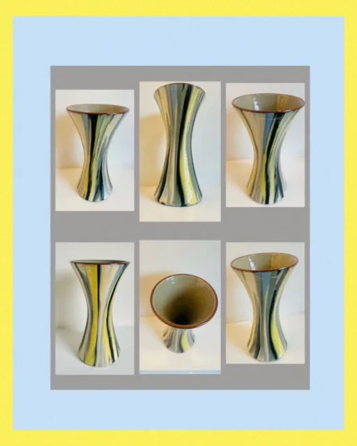 1962 Babbacombe Torquay Pottery Colour Splash Vase - Edwin Barret 62/101