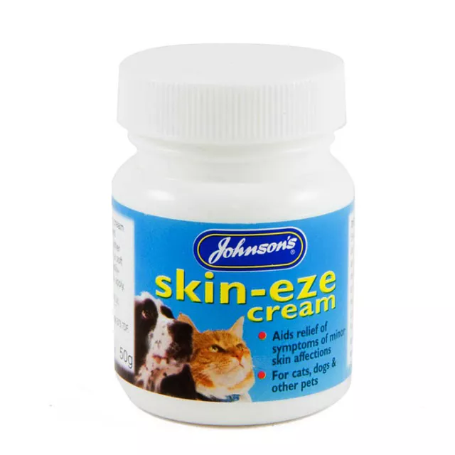 Johnsons Skin-Eze Crème pour Chiens Chats Petit Animaux Sida Relief De Peau État