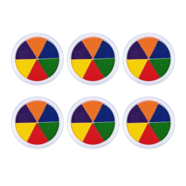 6 ud. 6 colores Craft Cojín de Sello Grande, Hágalo Usted Mismo Almohadilla de Sellos X6C2