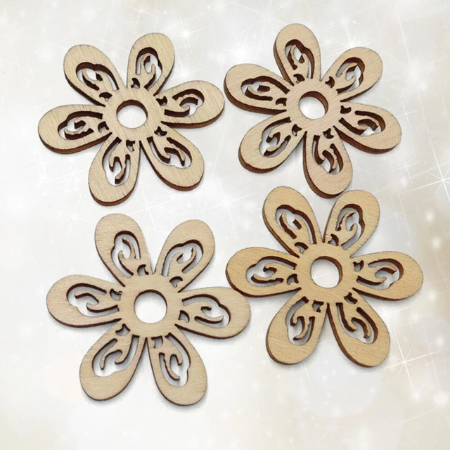 20 Pcs Floral Decoration Christmas Wooden Ornaments Unfinished Crafts Log