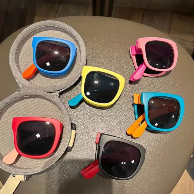 Kids Outdoor Foldable Sunglasses Baby Boys Girls Travel Goggle Shades Eyewear