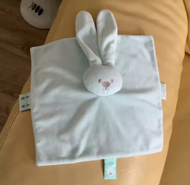 Doudou lapin Nattou marionnette couleur menthe