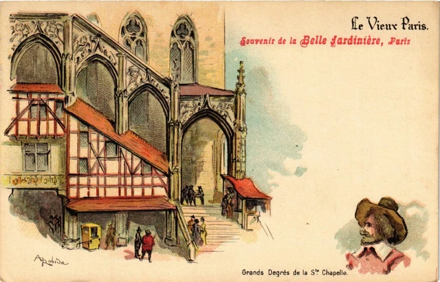 CPA PARIS EXPO 1900 Le Vieux Paris. Grands Degrés de la Ste Chapelle (862911)