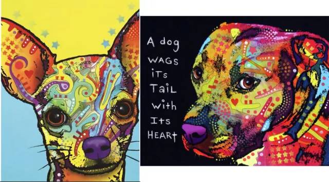 Dean Russo art (Chihuahua and Pitbull)