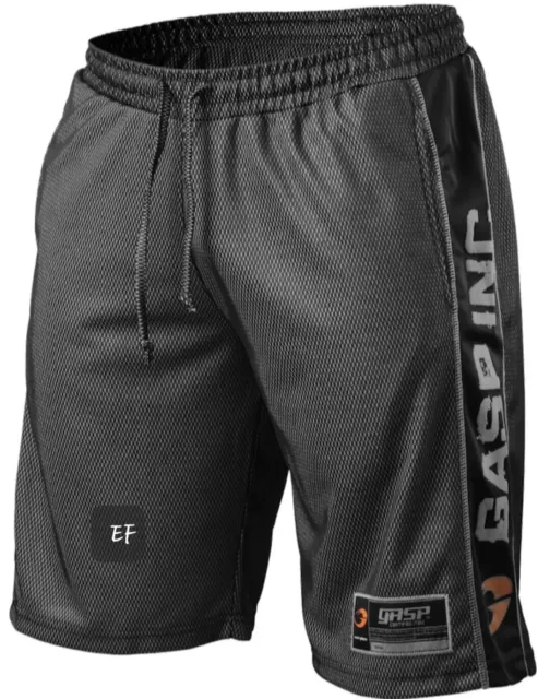 💪 UK Small. Gasp No. 1 Mesh shorts. Genuine/Original. New+tags. Black. Gym.