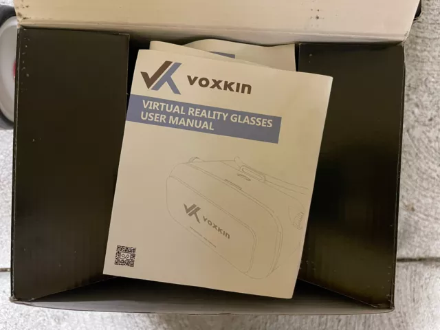 Virtual Reality Headset Glasses Voxkin Adjustable NIB New In Box Black VR 3D