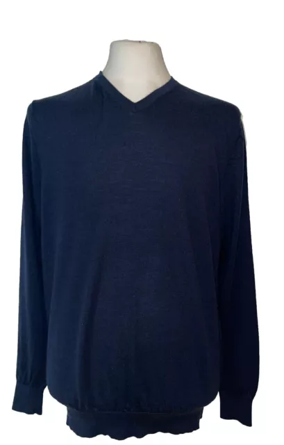 Linea thames v deals neck merino jumper