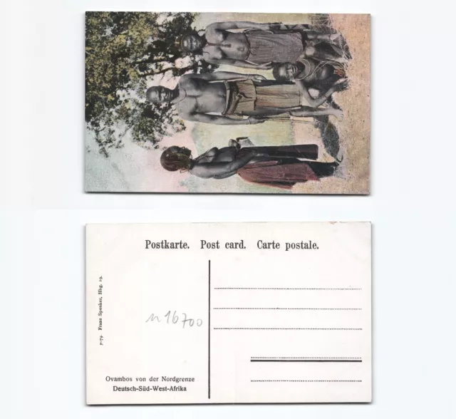 (n16700)   Ansichtskarte Ovambos Deutschsüdwestafrika, ungebraucht, Verlag