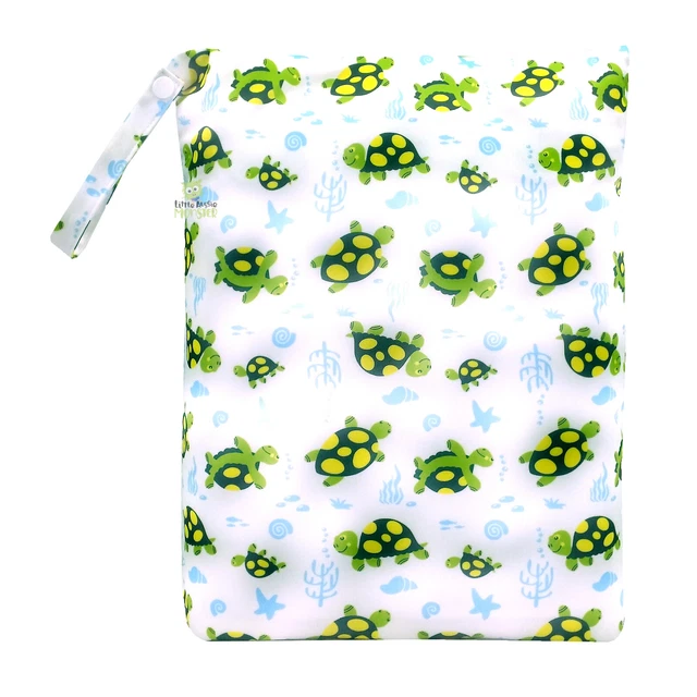 REUSABLE WET BAG FOR CLOTH NAPPY / DIAPER / SWIMMERS Sea Turtles 2